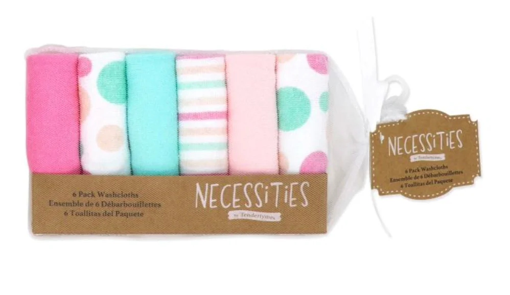 6-Pack Washcloth Set — Blush — alternate view