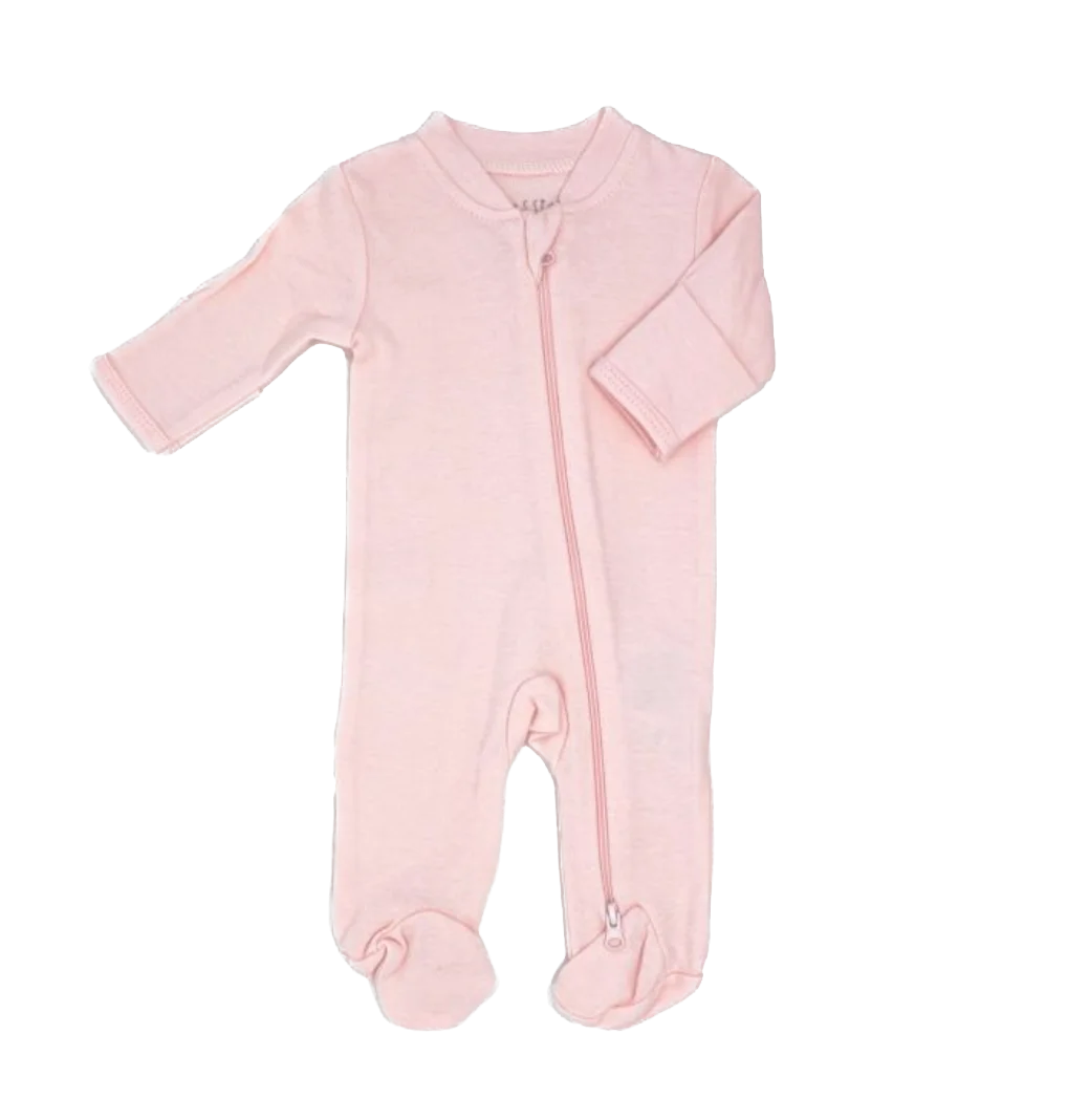 Solid Mitted Cuff Sleeper — Rose