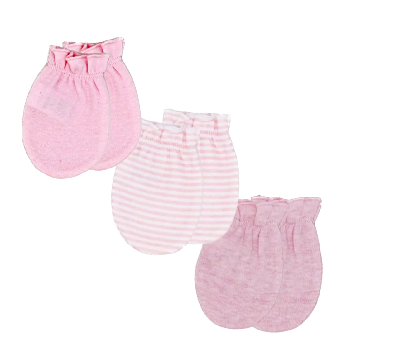 Naturelle Baby Mitts | 3-Pack, Pink