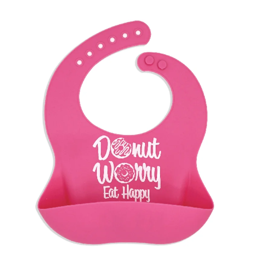 Donut Worry Silicone Bib Set — alternate view